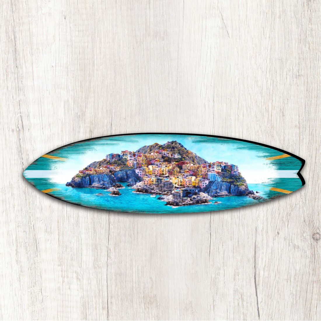 Island Surfboard Coastal Outdoor Decor Large Ornament by G. DeBrekht - Coastal Holiday Decor - 8490101MS-2