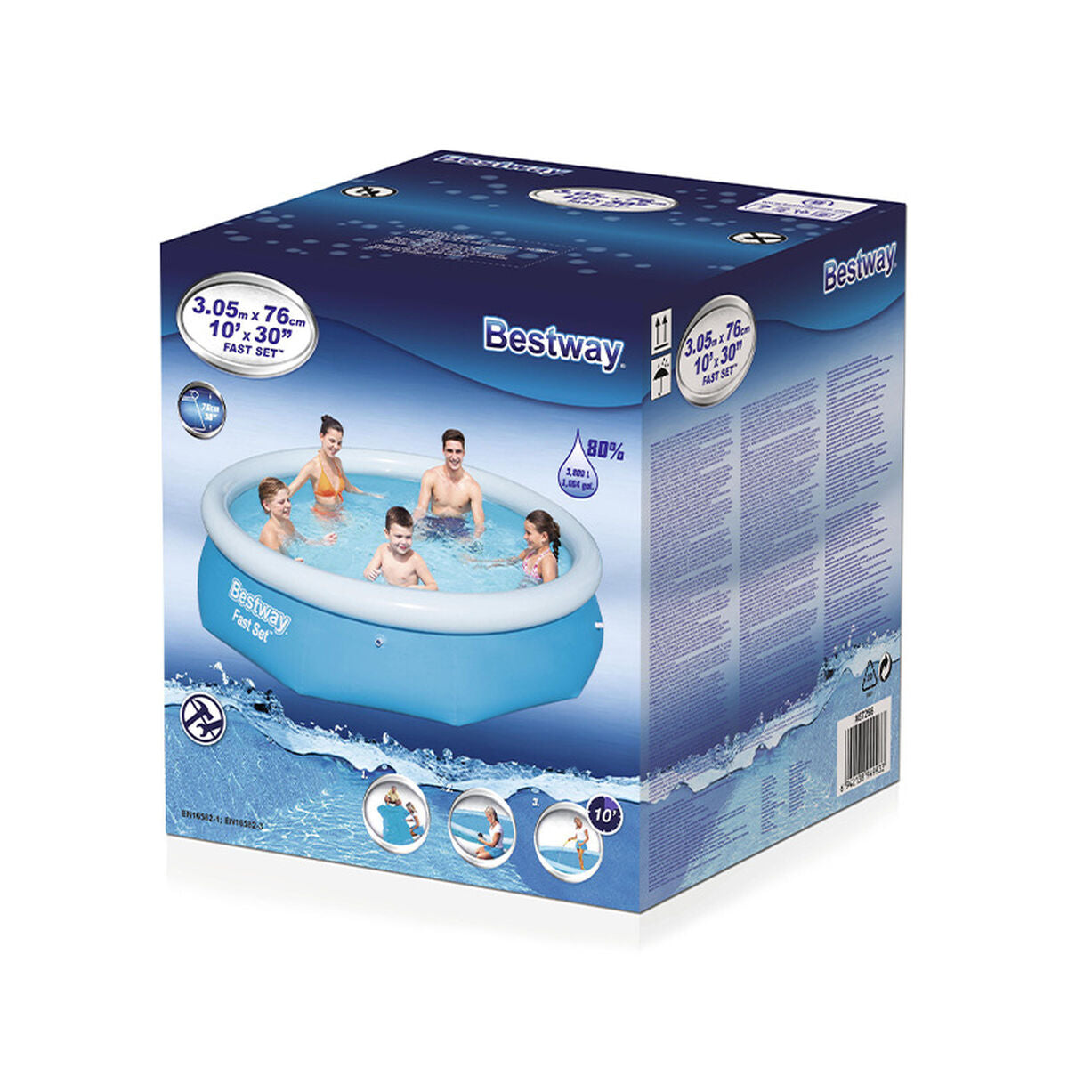 Inflatable pool Bestway Blue 3800 l 305 x 76 cm-2