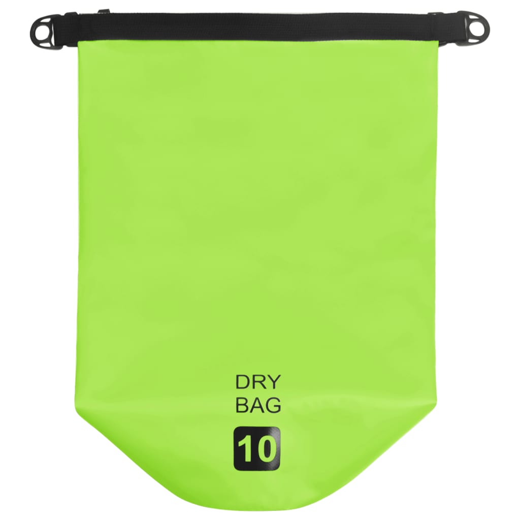 vidaXL Dry Bag Green 2.6 gal PVC-2