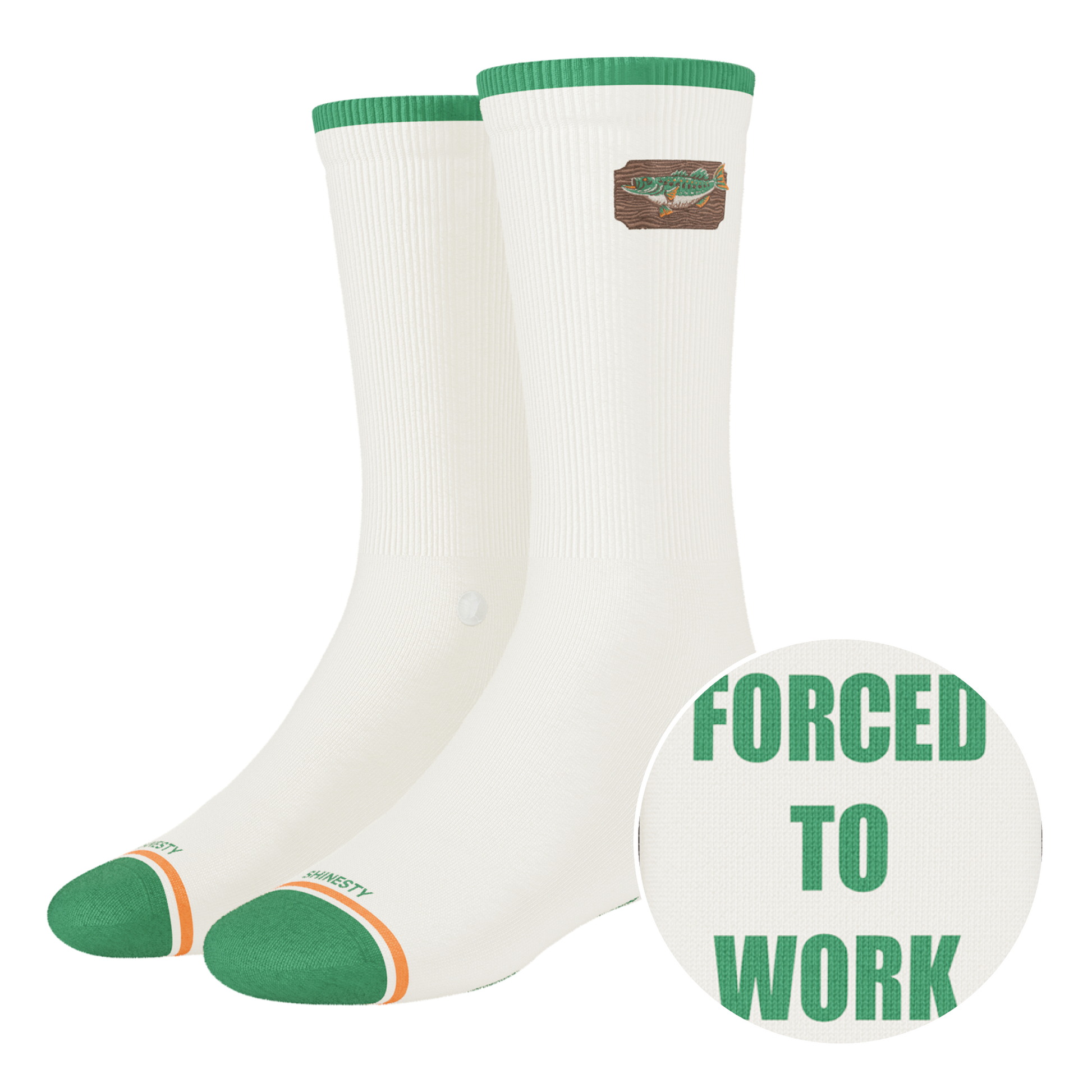 The Gone Fishing | Fishing Heel Hammock™ Crew Socks-0