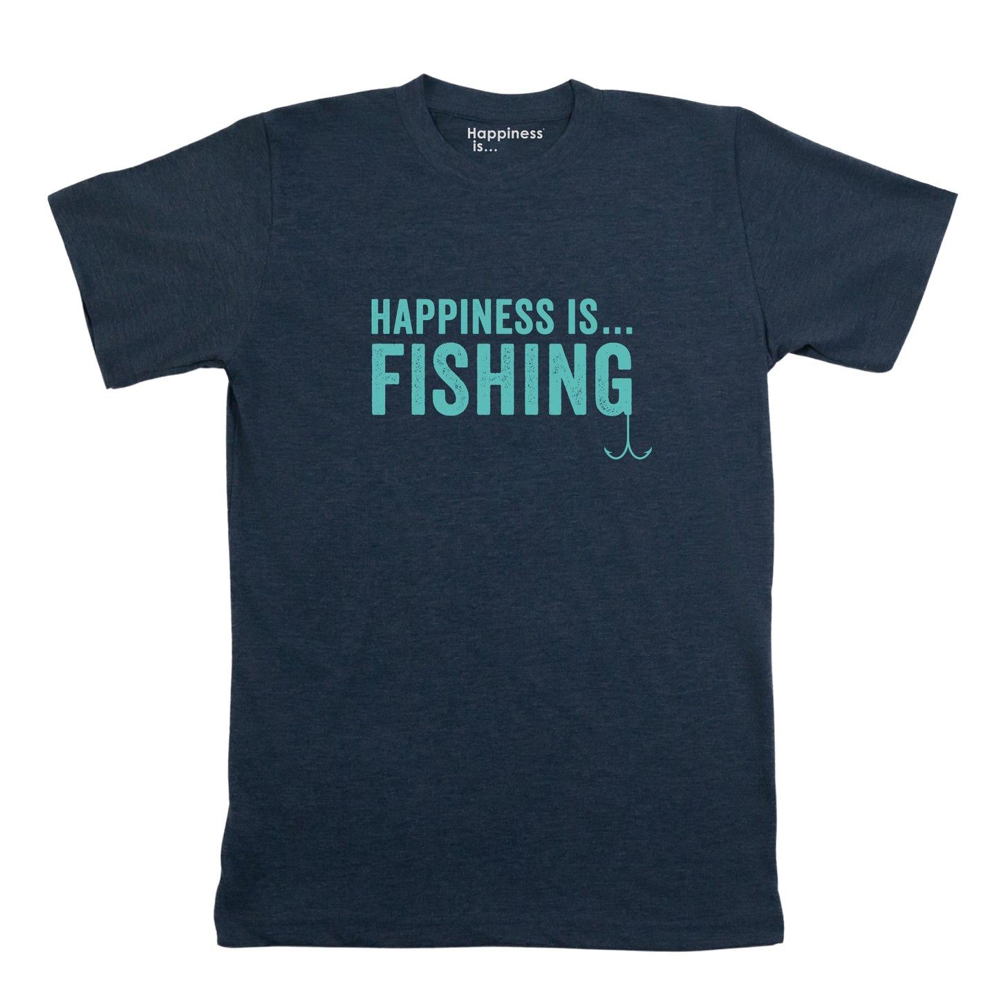 Men's Fishing T-Shirt, Heather Navy