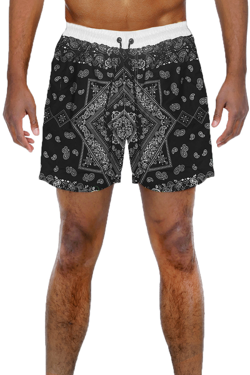 Paisley Print Swim Shorts-0