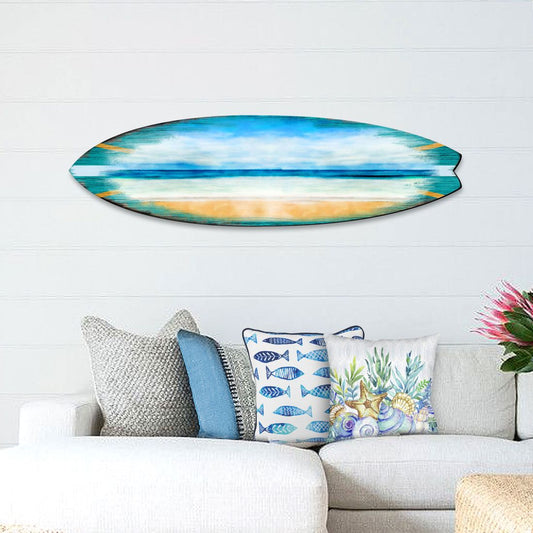Ocean Surfboard Coastal Door Art by G. DeBrekht - Coastal Holiday Decor - 8490102HS-0