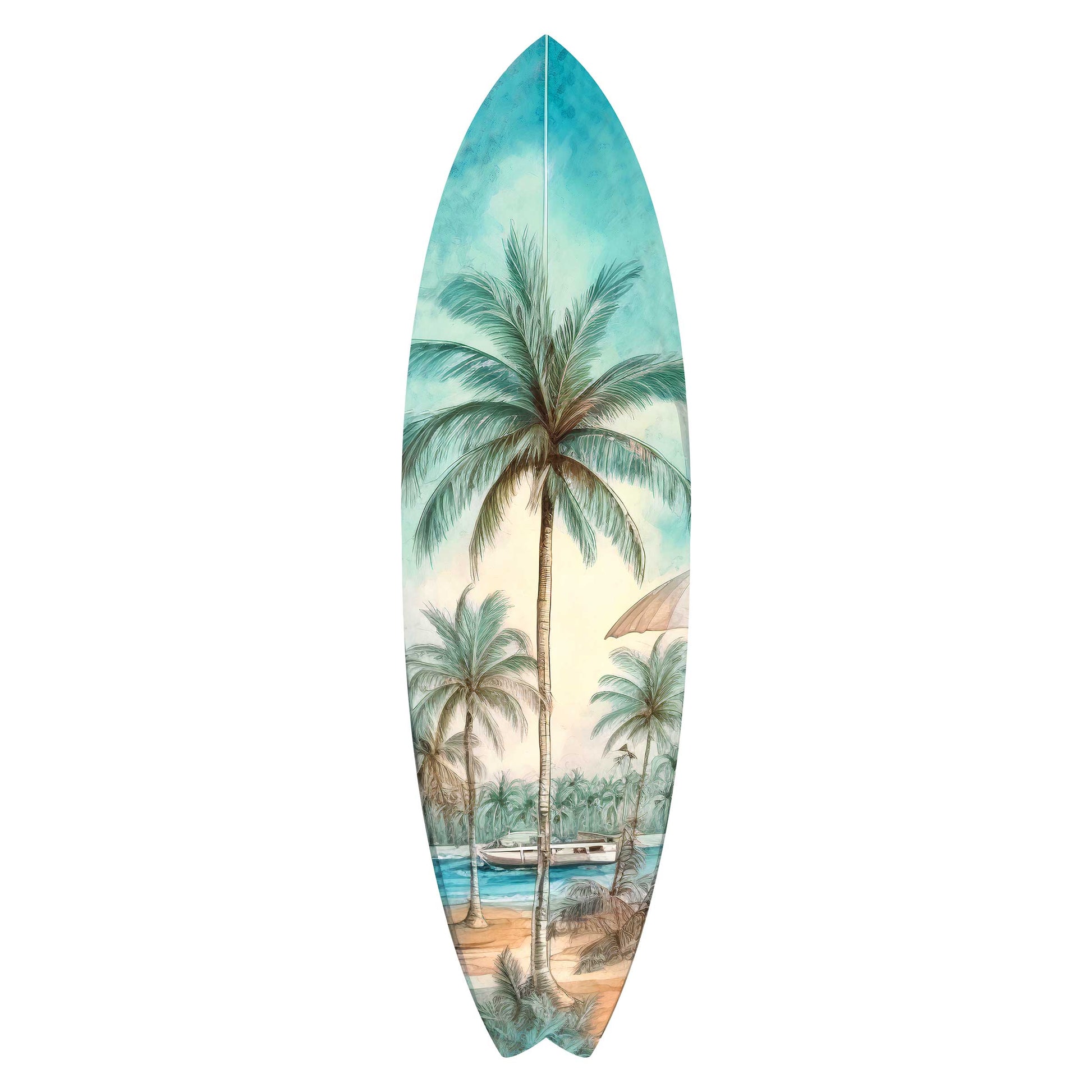 Tropical Surfboard Coastal Wall Art by G. DeBrekht - Coastal Holiday Décor - 8490111HS-4