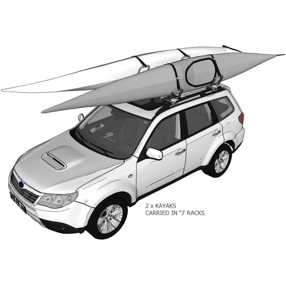 DORSAL Kayak Rack Set 2Pcs J-Bar Rack for Canoe SUP Board Boat On Roof Top Mount Crossbars-1