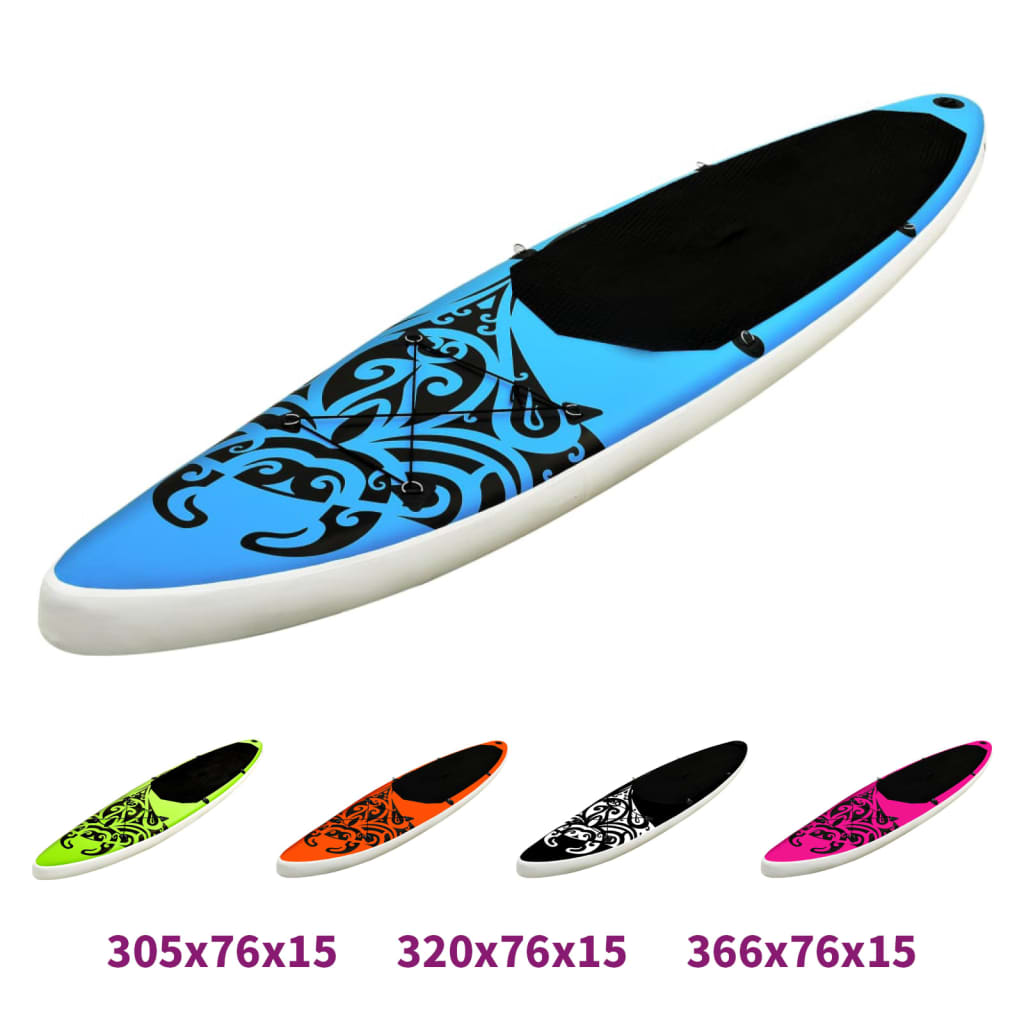 vidaXL Inflatable Stand Up Paddleboard Set SUP Surfboard Surfing Paddle Board-5