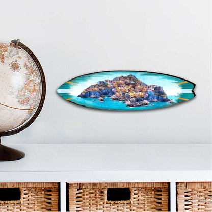 Island Surfboard Coastal Outdoor Decor Large Ornament by G. DeBrekht - Coastal Holiday Decor - 8490101MS-0