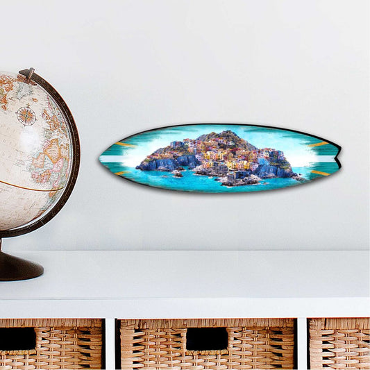 Island Surfboard Coastal Outdoor Decor Large Ornament by G. DeBrekht - Coastal Holiday Decor - 8490101MS-0