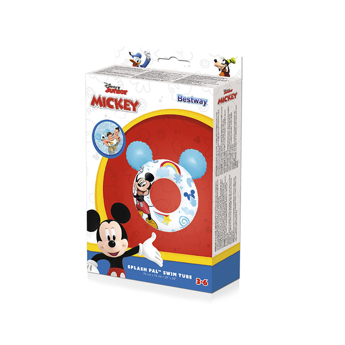 Inflatable Float Bestway White Mickey Mouse 74 x 76 cm-2