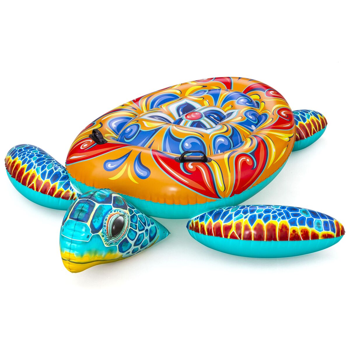 Bestway Inflatable Turtle 183x173 cm with Handles +3 Years Beach Pool 41523-0