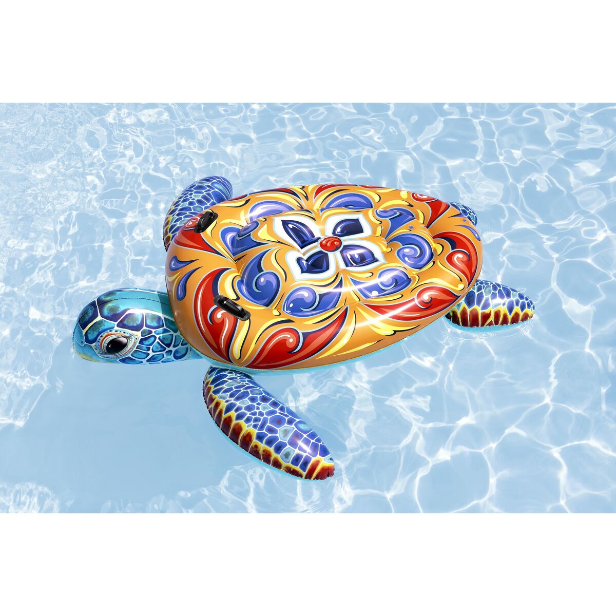 Bestway Inflatable Turtle 183x173 cm with Handles +3 Years Beach Pool 41523-1