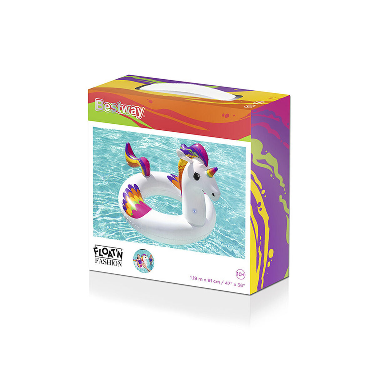Inflatable Float Bestway White Unicorn 119 x 91 cm-2
