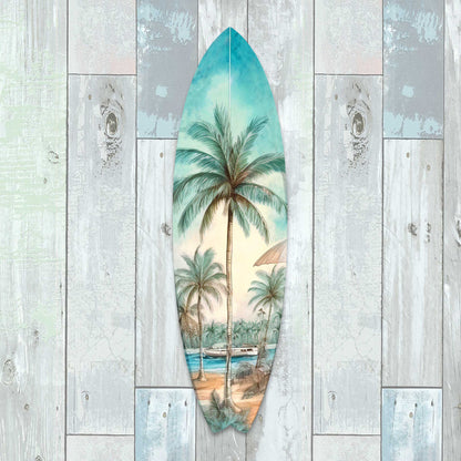 Tropical Surfboard Coastal Wall Art by G. DeBrekht - Coastal Holiday Décor - 8490111HS-2