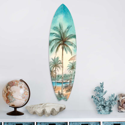 Tropical Surfboard Coastal Wall Art by G. DeBrekht - Coastal Holiday Décor - 8490111HS-3