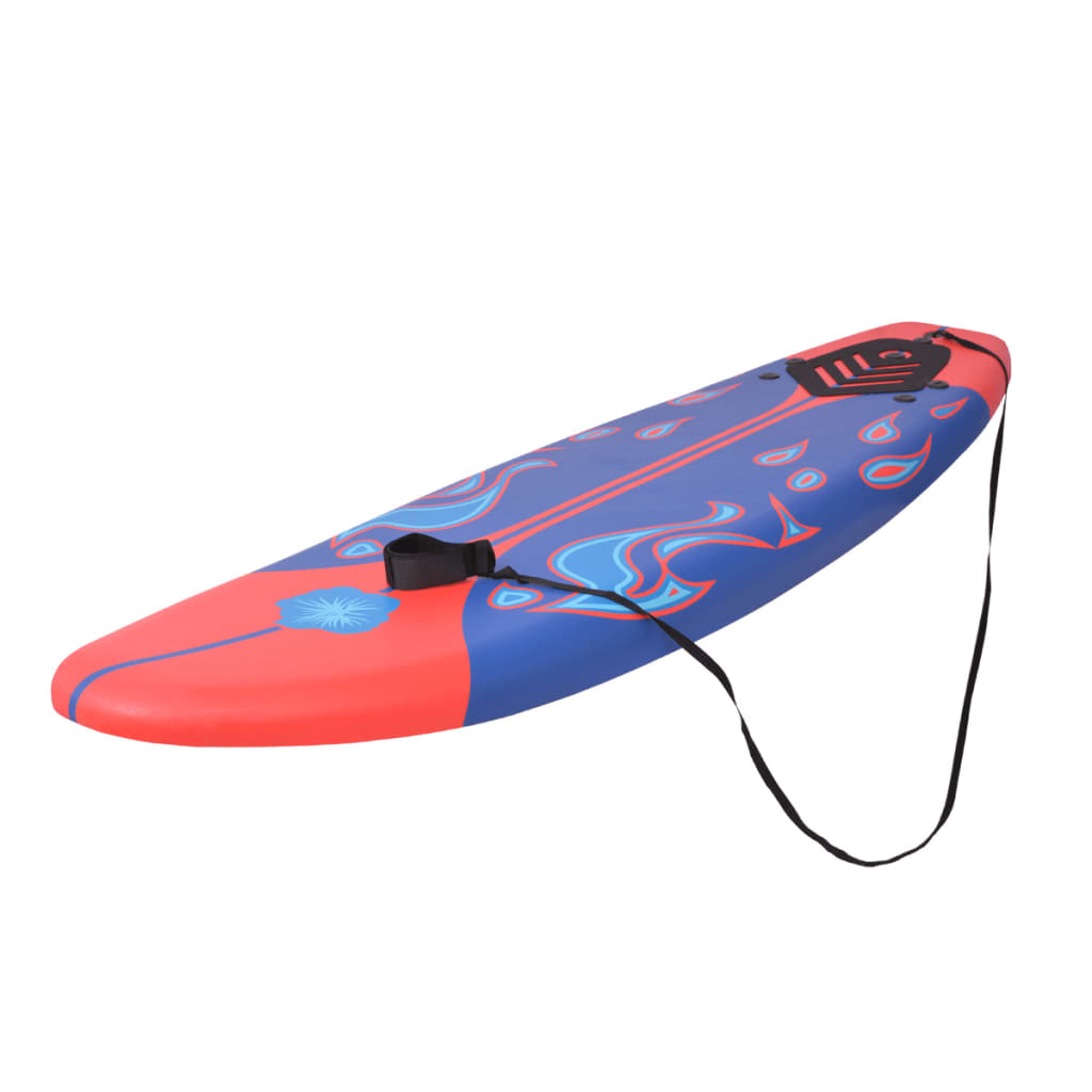 vidaXL Surfboard Blue and Red 66.9"-0