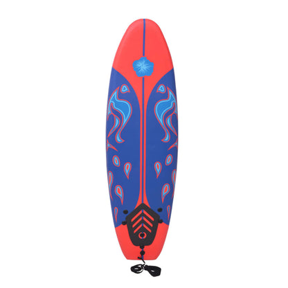 vidaXL Surfboard Blue and Red 66.9"-1