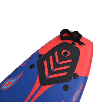 vidaXL Surfboard Blue and Red 66.9"-3