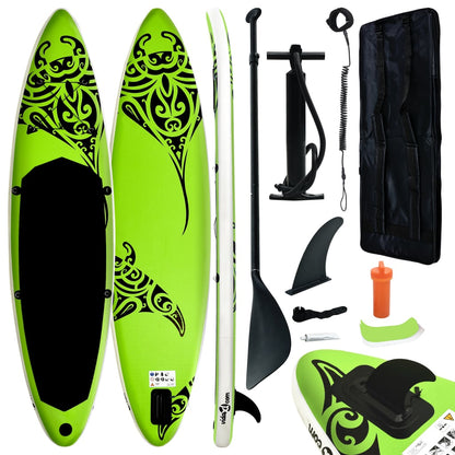 vidaXL Inflatable Stand Up Paddleboard Set SUP Surfboard Surfing Paddle Board-0