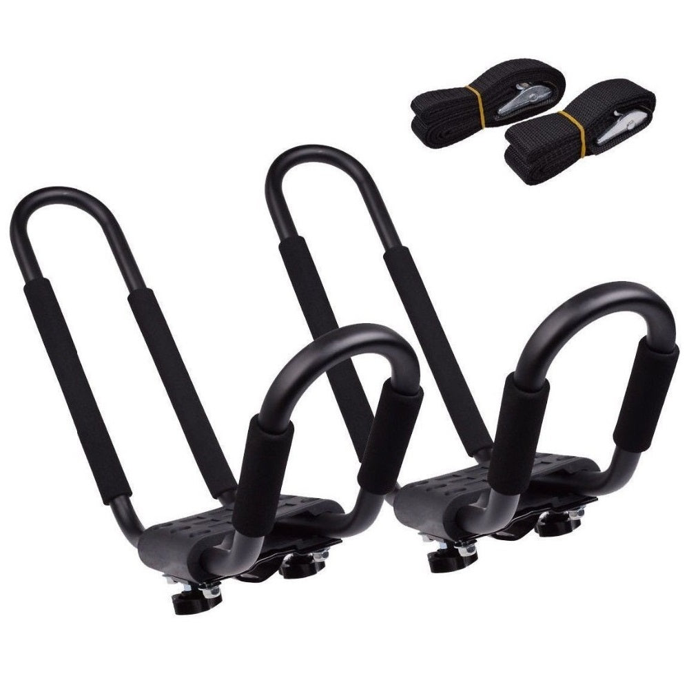 DORSAL Kayak Rack Set 2Pcs J-Bar Rack for Canoe SUP Board Boat On Roof Top Mount Crossbars-0