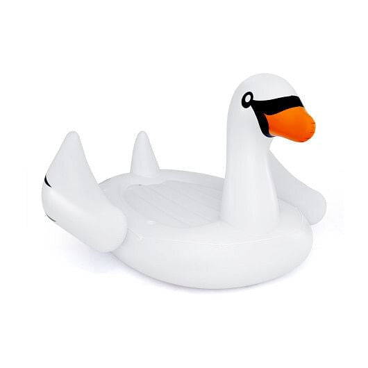 Giant Inflatable Swan Floating Island 4-Person Pool Float with 4 Cups Holders-4