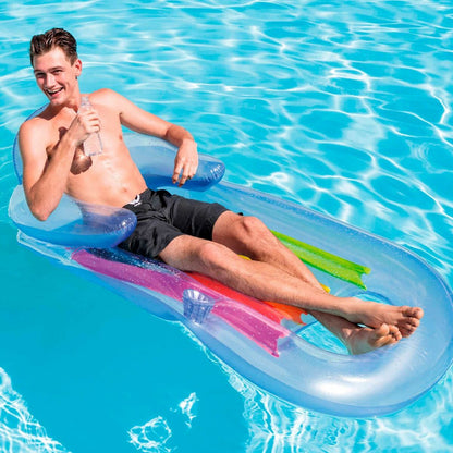 Inflatable Pool Chair Intex Rainbow 160 x 53 x 85 cm (6 Units)-3