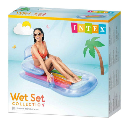 Inflatable Pool Chair Intex Rainbow 160 x 53 x 85 cm (6 Units)-1