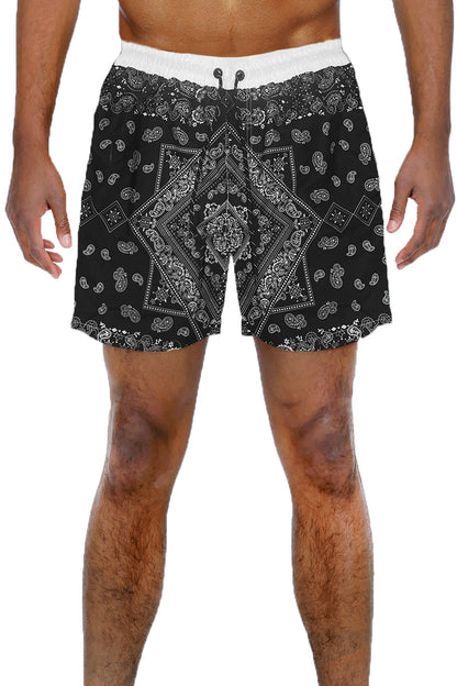 Paisley Print Swim Shorts-0