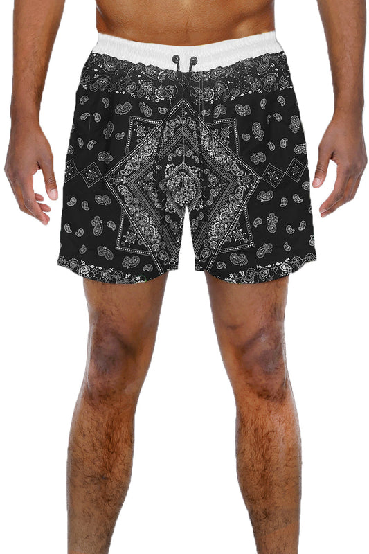 Paisley Print Swim Shorts-0
