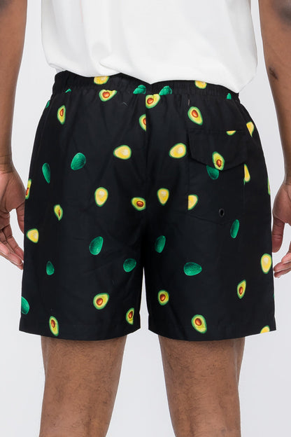 Avocado Print Swim Shorts-2
