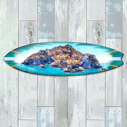 Island Surfboard Coastal Door Art by G. DeBrekht - Coastal Holiday Decor - 8490101HS-2