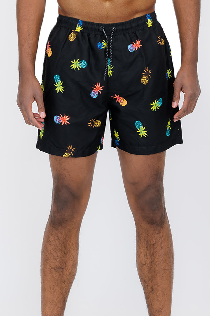 Pineapple Print Swim Shorts-0