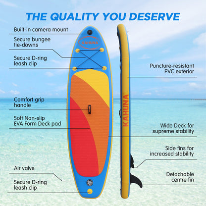 NNEDPE Inflatable Stand Up Paddle Board 10FT w/ Accessories-4