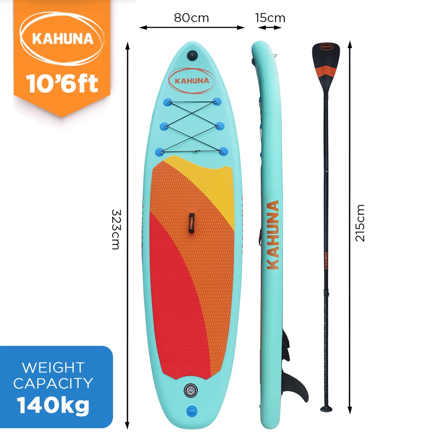 NNEDPE Inflatable Stand Up Paddle Board 10ft6in Accessories-4