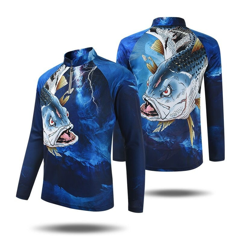 New Professional sublimated Anti-UV sun protection fishing tshirts Jerseys quick dry Long Sleeve breathable fishing shirts