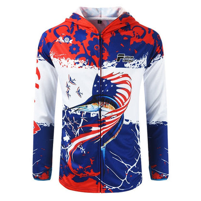 Men Fishing Clothes Long Sleeve light weight Hoodie Fishing Clothing Quick Dry Breathable Sun Protection Fishing Shirt