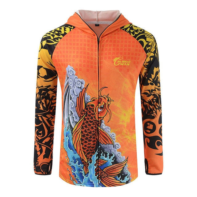 Fishing Clothes Carp Fishing Jerseys Breathable Moisture-wicking Summer Sun UV Protection Outdoor Sport Fishing shirts